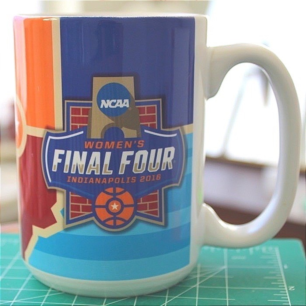 NCAA 2016 Womens Final Four Indianapolis Coffee Mug UConn Syracuse‎ OSU UW 15oz